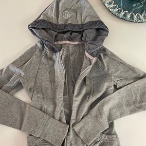 Lulu lemon hoodie - light gray with dark gray detailing